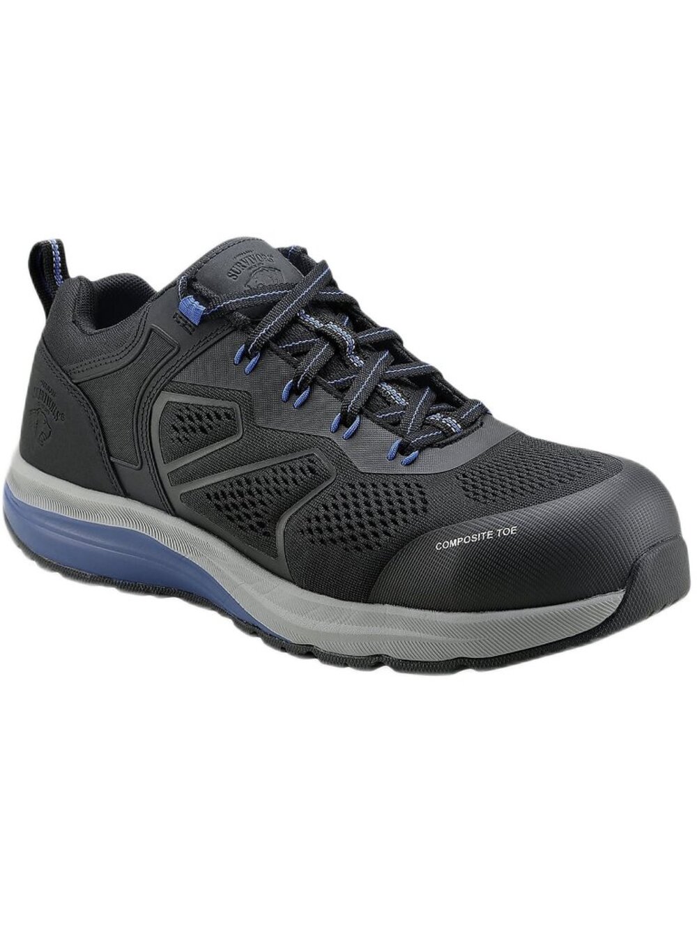 New Men's Herman Survivors Cassle Work Shoes Size 9.5 Black/Blue